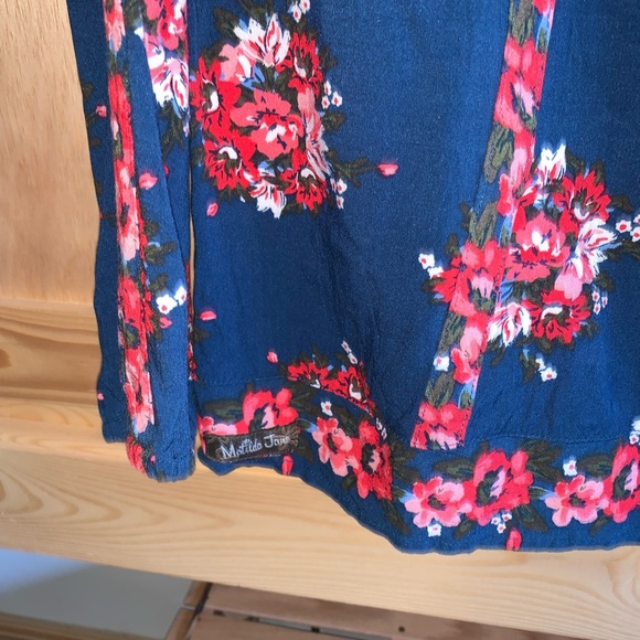 Matilda Jane blue floral pop-over blouse shirt size S - Picture 3 of 5